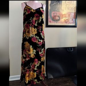Band of Gypsies Burnout Velvet Maxi Dress XS